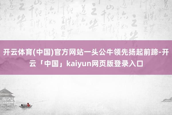开云体育(中国)官方网站一头公牛领先扬起前蹄-开云「中国」kaiyun网页版登录入口
