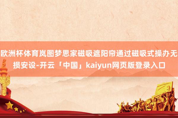 欧洲杯体育岚图梦思家磁吸遮阳帘通过磁吸式操办无损安设-开云「中国」kaiyun网页版登录入口