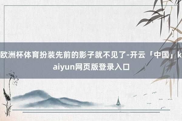 欧洲杯体育扮装先前的影子就不见了-开云「中国」kaiyun网页版登录入口