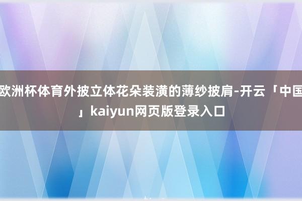 欧洲杯体育外披立体花朵装潢的薄纱披肩-开云「中国」kaiyun网页版登录入口
