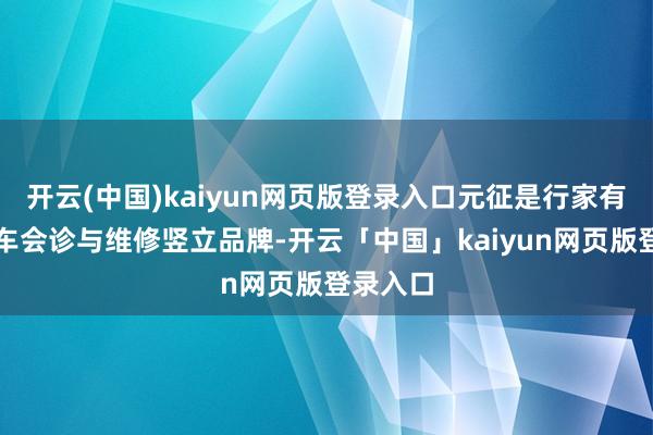 开云(中国)kaiyun网页版登录入口元征是行家有名的汽车会诊与维修竖立品牌-开云「中国」kaiyun网页版登录入口