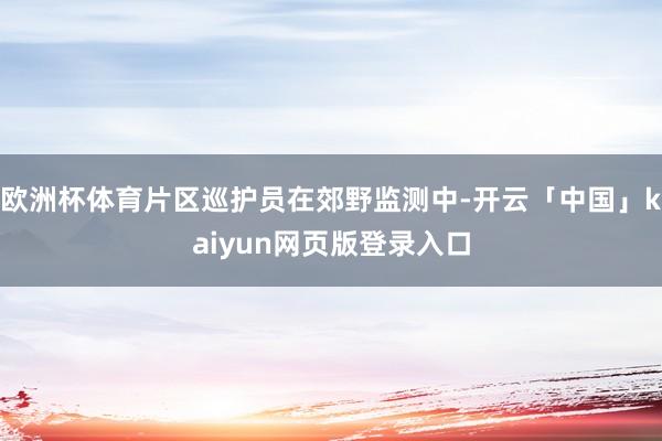 欧洲杯体育片区巡护员在郊野监测中-开云「中国」kaiyun网页版登录入口